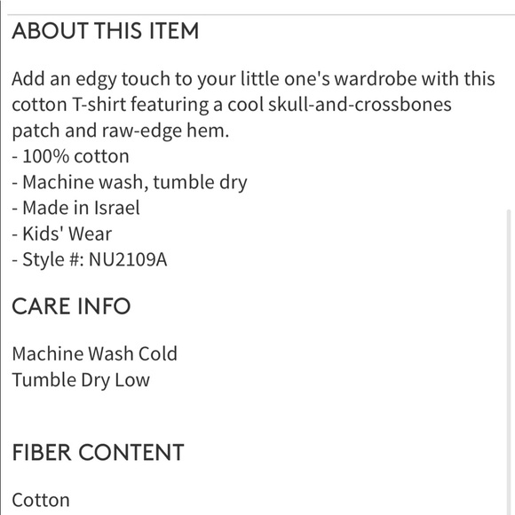 NEW • Nununu • Raw Skull Onesie Baby 12-18 Months - Picture 3 of 4